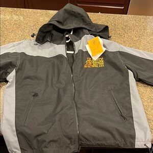 Black and Gray Jacket with Bryce Canyon Embroidery - reversible